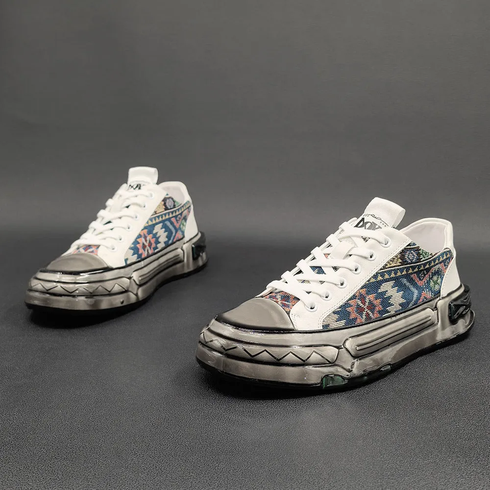 Scarpe da ginnastica casual in tela traspirante da uomo