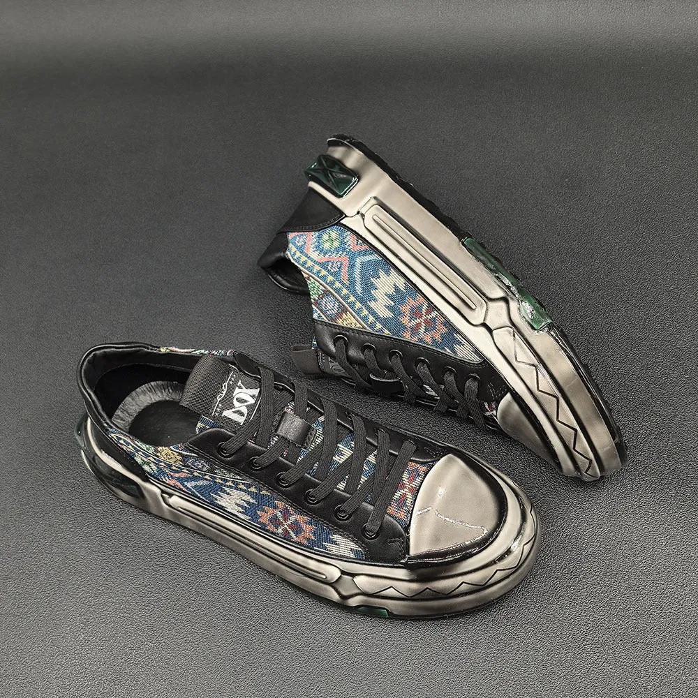 Scarpe da ginnastica casual in tela traspirante da uomo