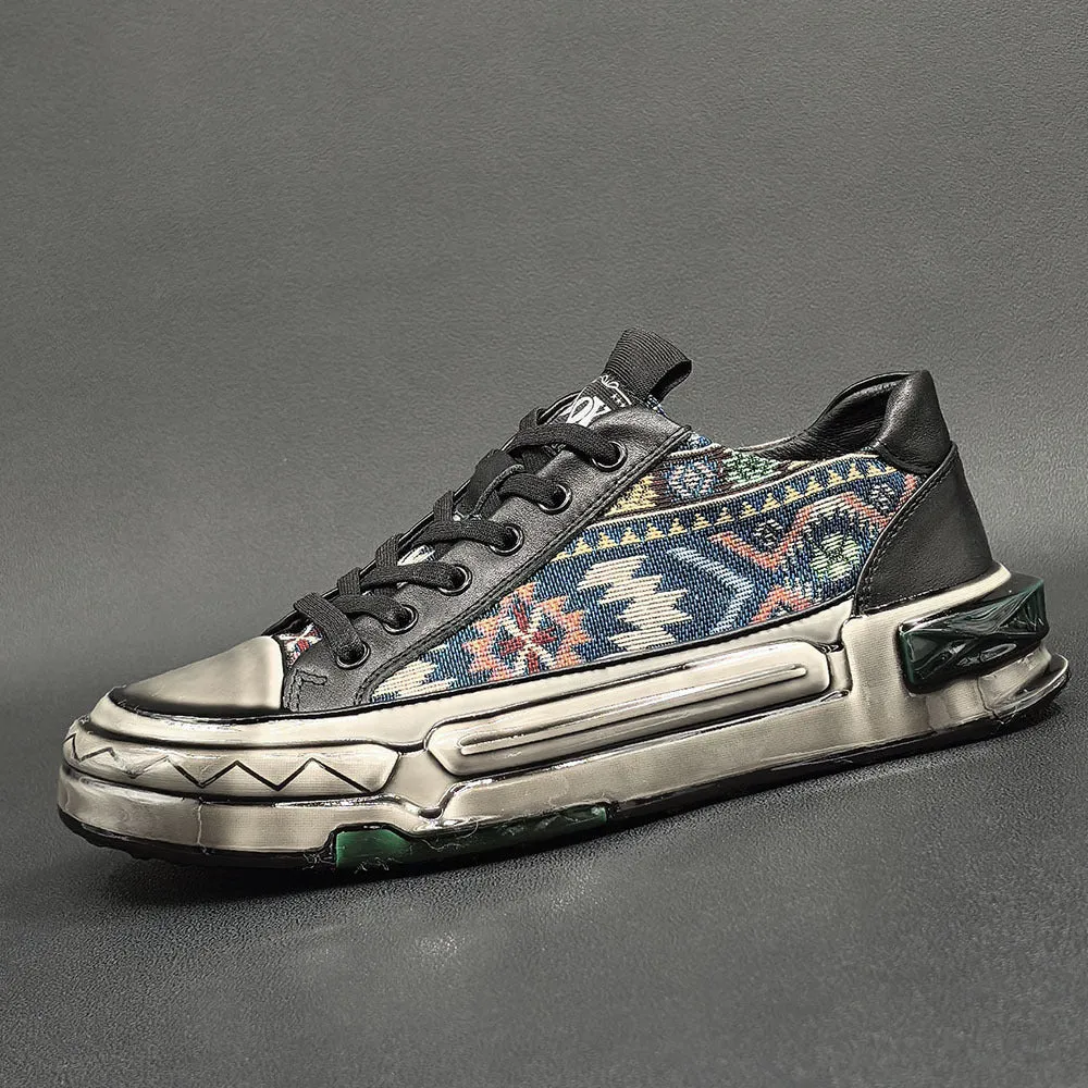 Scarpe da ginnastica casual in tela traspirante da uomo