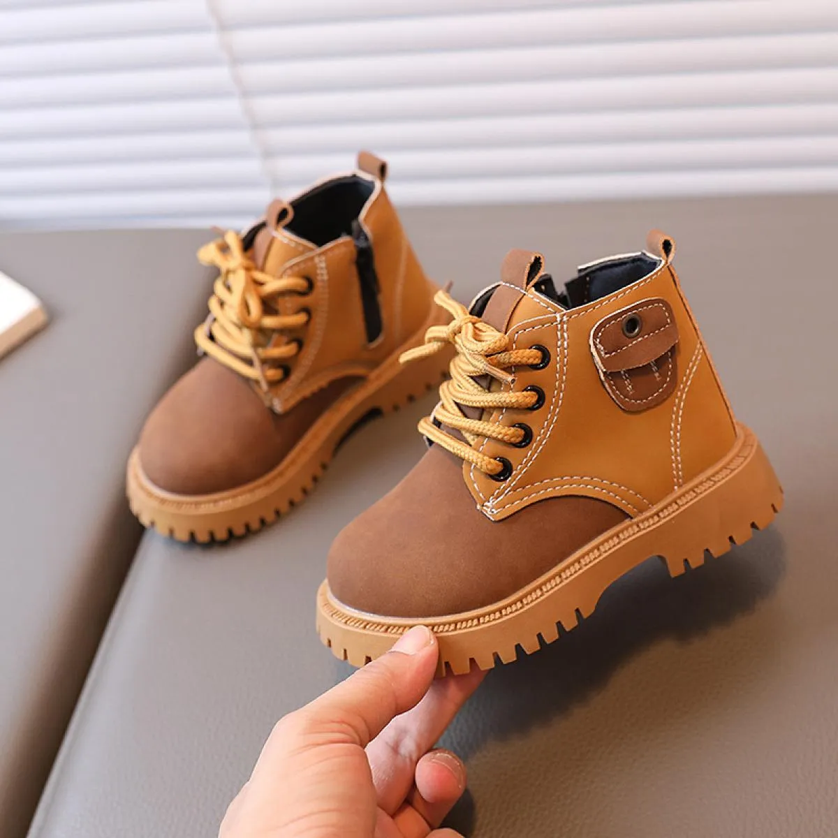 Scarpe per bambini in colore a contrasto Stivali Stivali stile street per bambini Ragazzo Tempo libero Stivali corti per ragazze