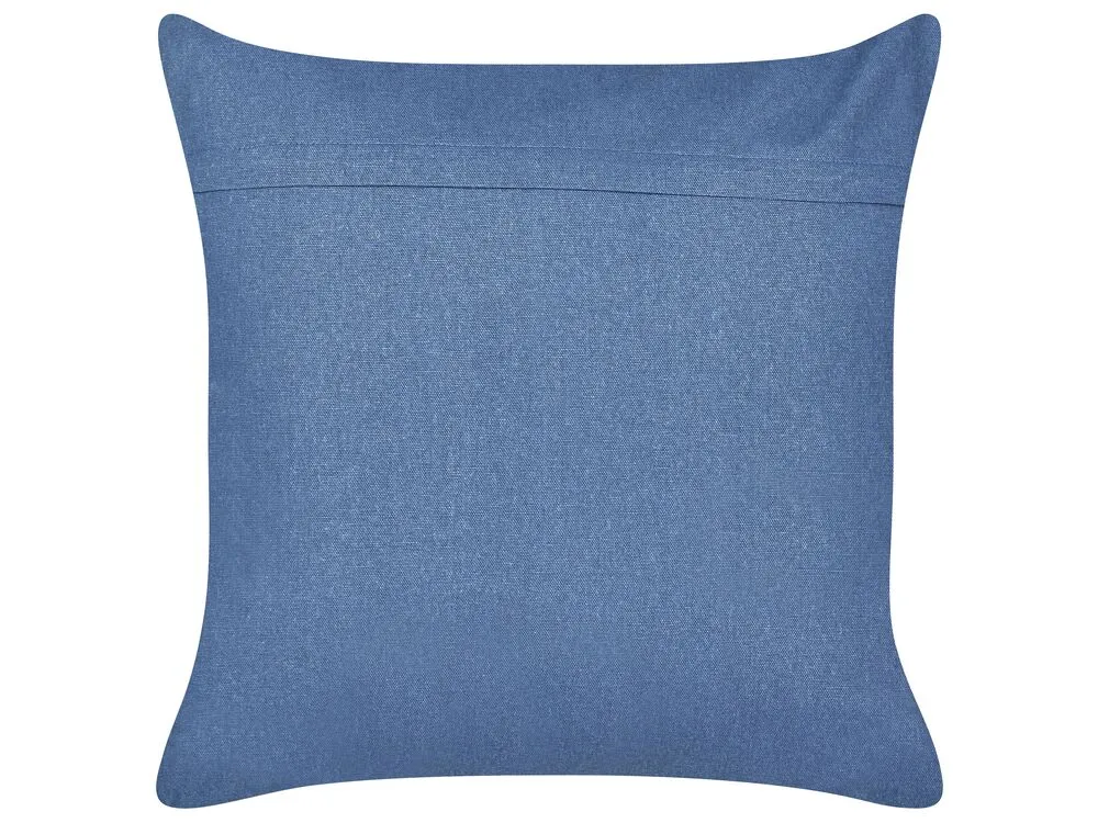 Set di 2 cuscini PENTAS Velluto 45 x 45 cm Blu marino Trama animale