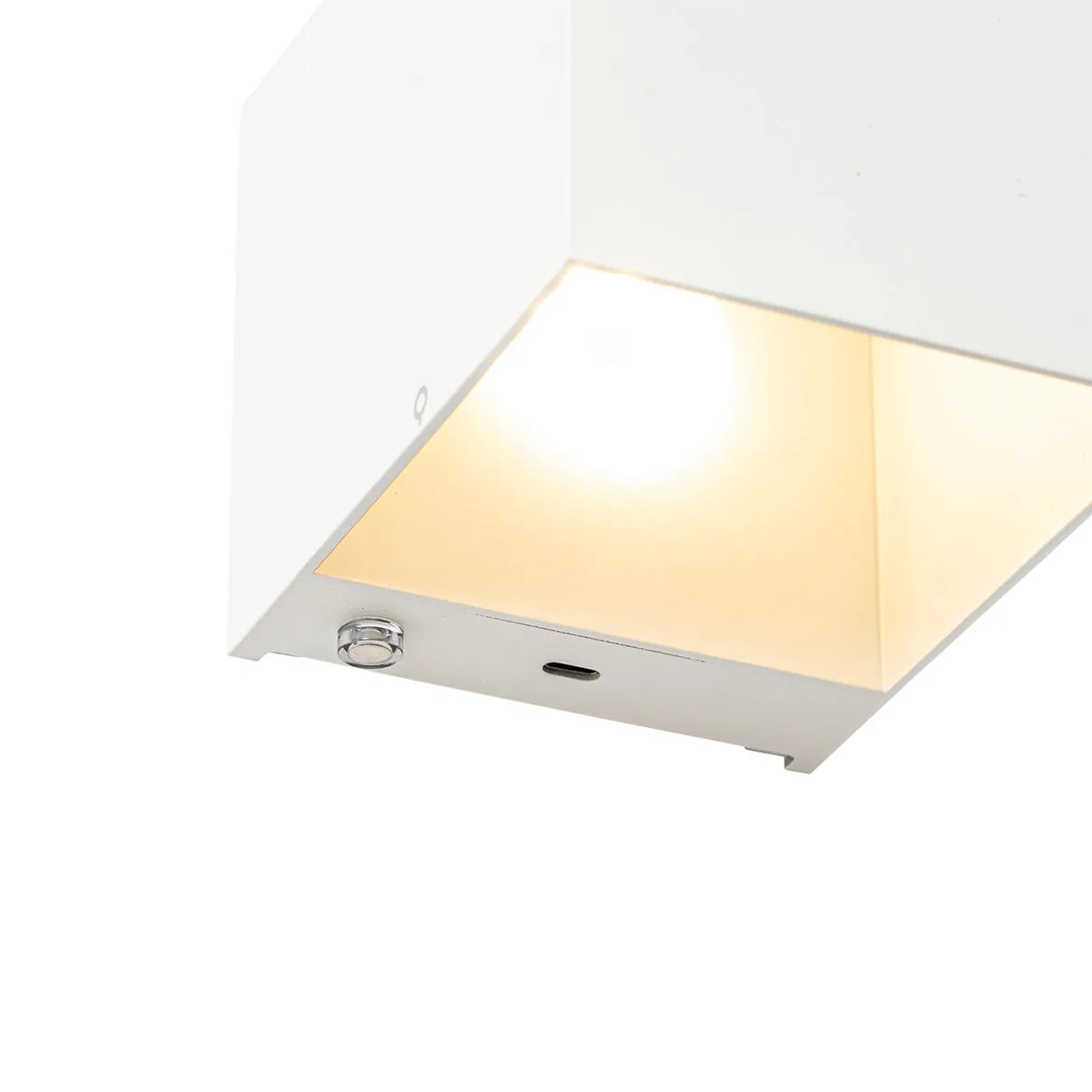 Set di 2 lampade da parete bianche con dimmer ricaricabili - Joris