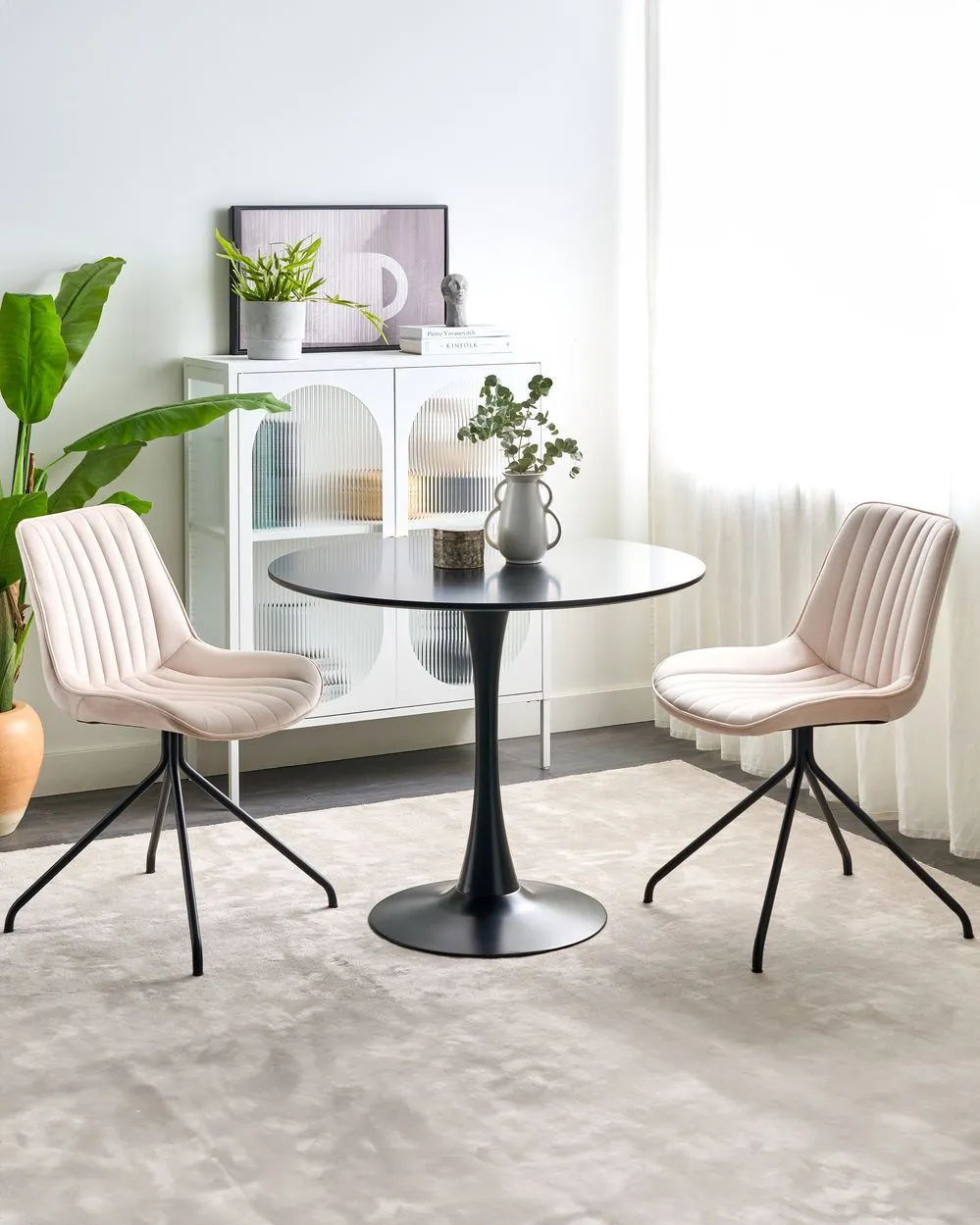Set di 2 sedie da pranzo NAVASOTA Velluto Beige
