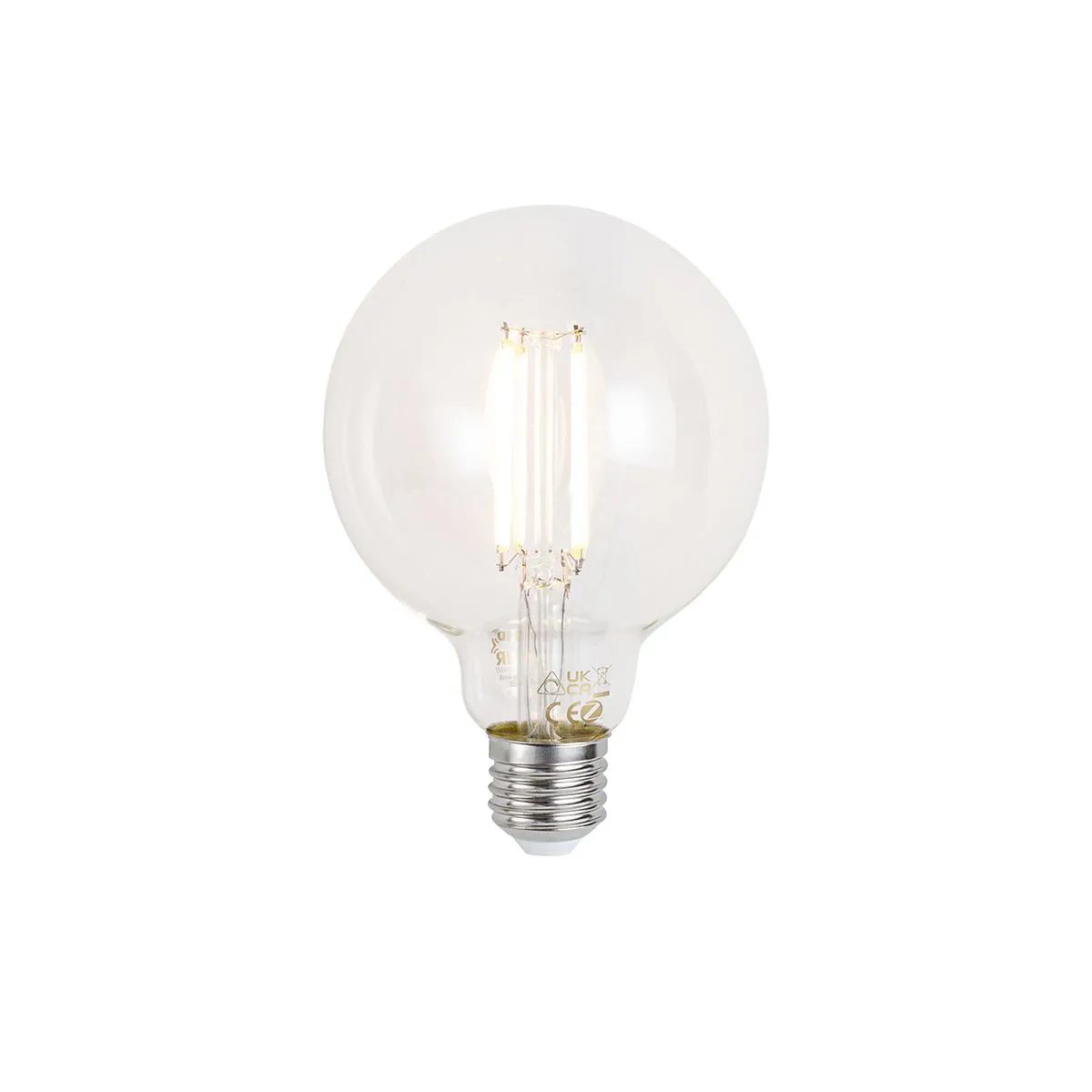 Set di 5 Lampadine LED intelligenti E27 dimmerabili G95 trasparente 7W 806lm 2700-6500K