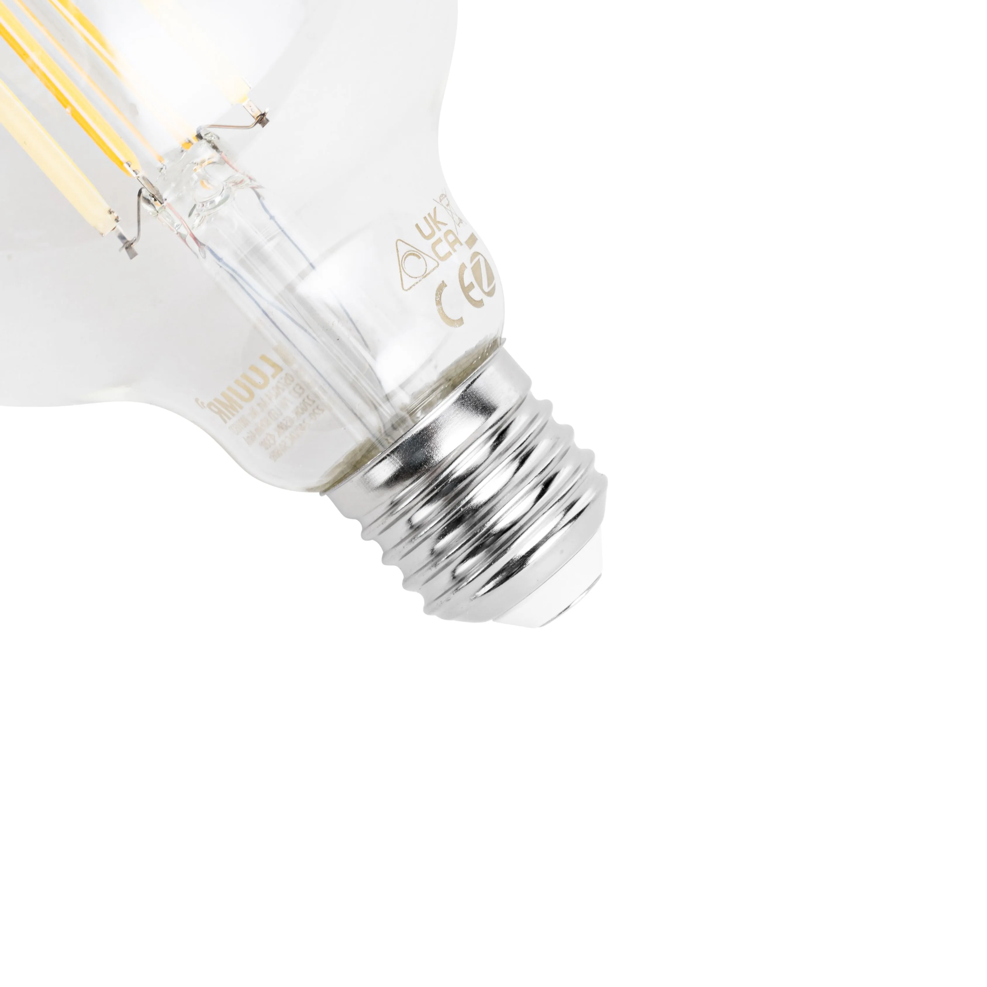 Set di 5 Lampadine LED intelligenti E27 dimmerabili G95 trasparente 7W 806lm 2700-6500K