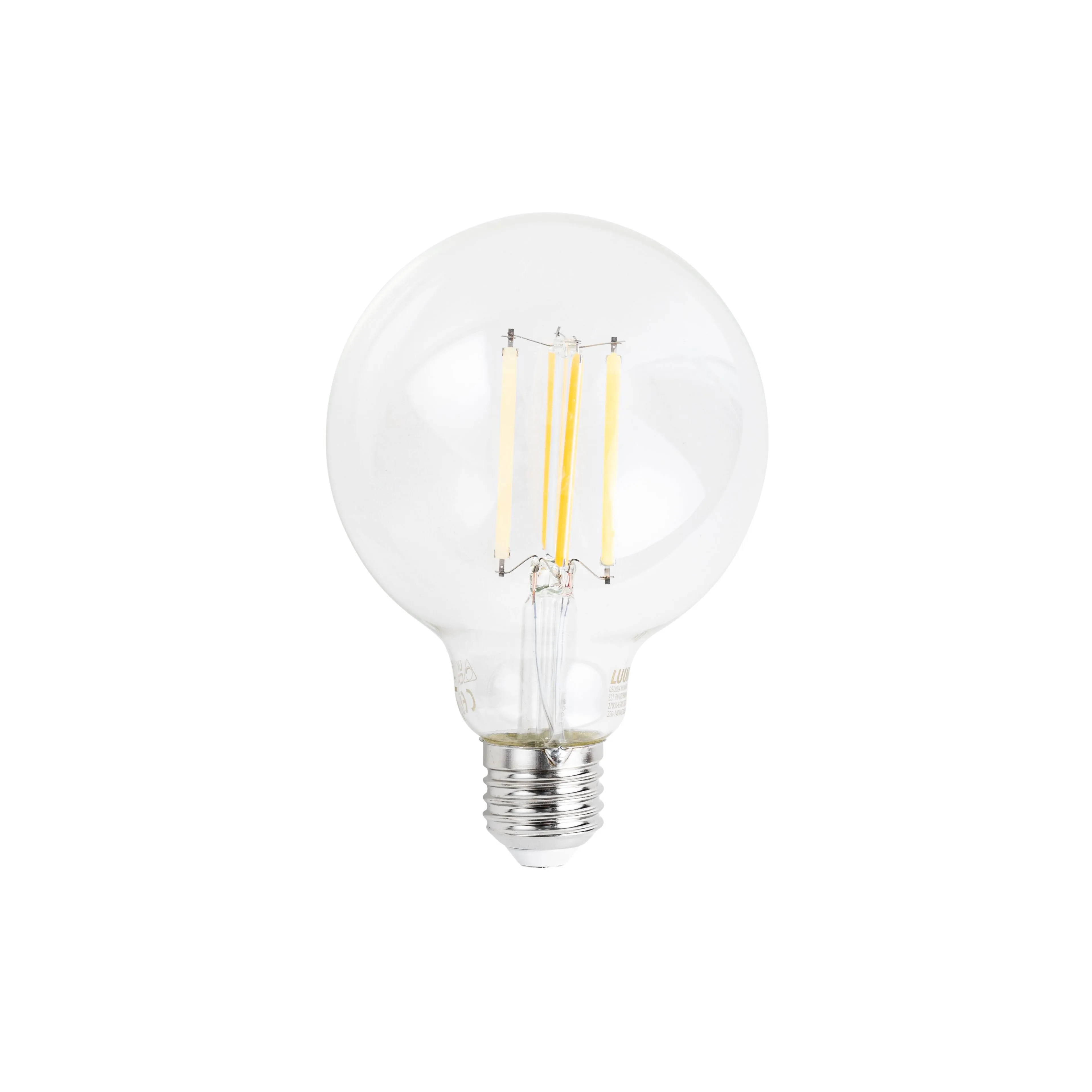 Set di 5 Lampadine LED intelligenti E27 dimmerabili G95 trasparente 7W 806lm 2700-6500K