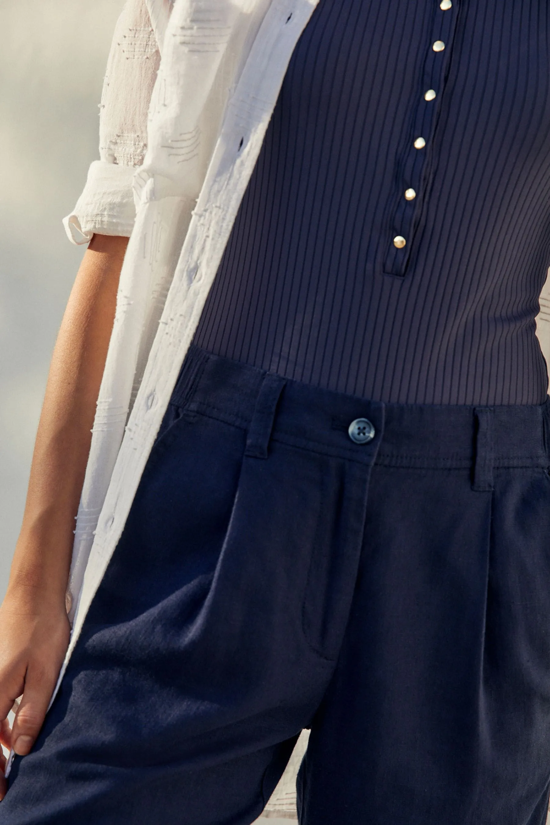 Shorts Blend al ginocchio in lino