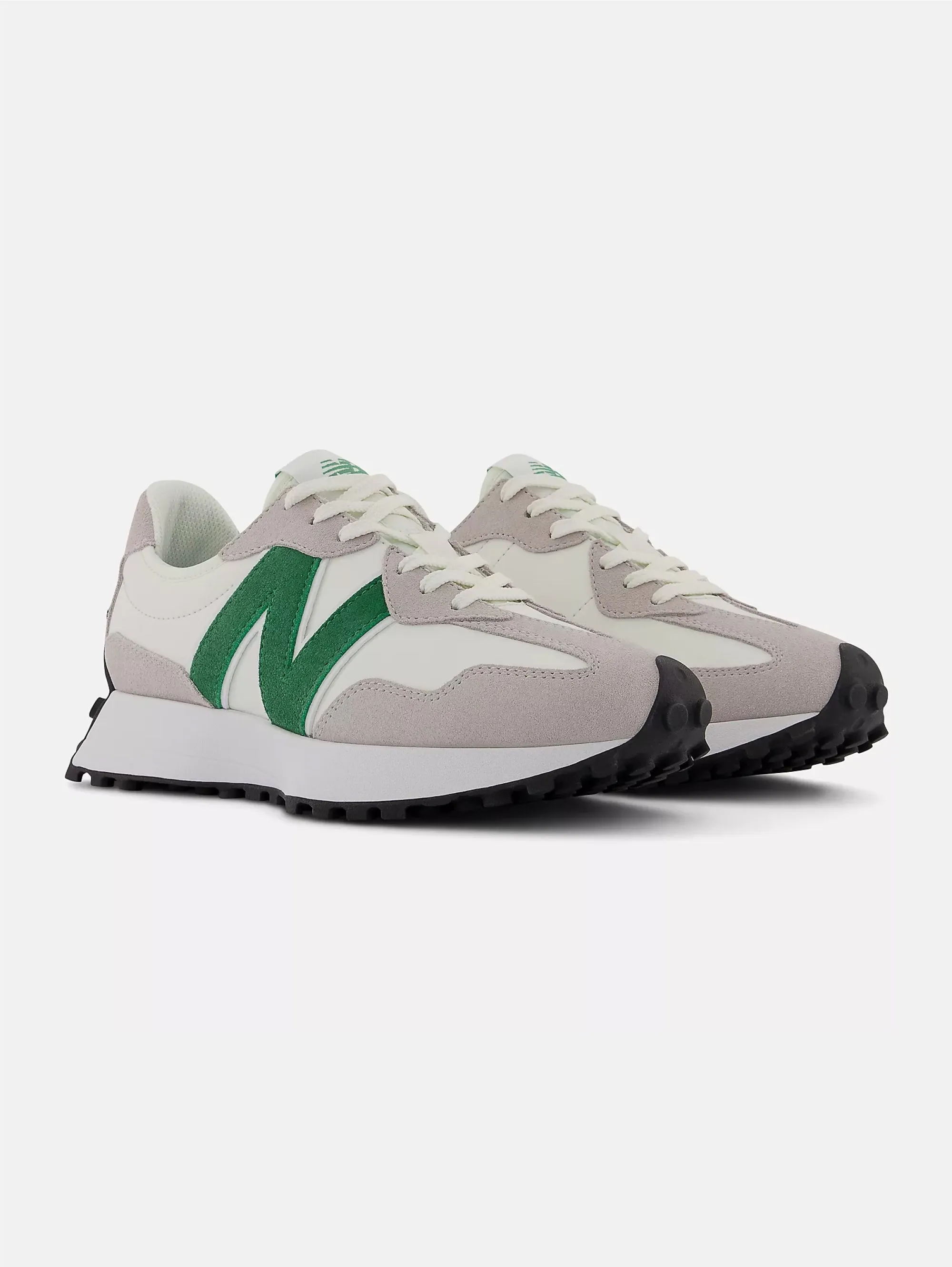Sneakers in Pelle 327 Grigio/Verde