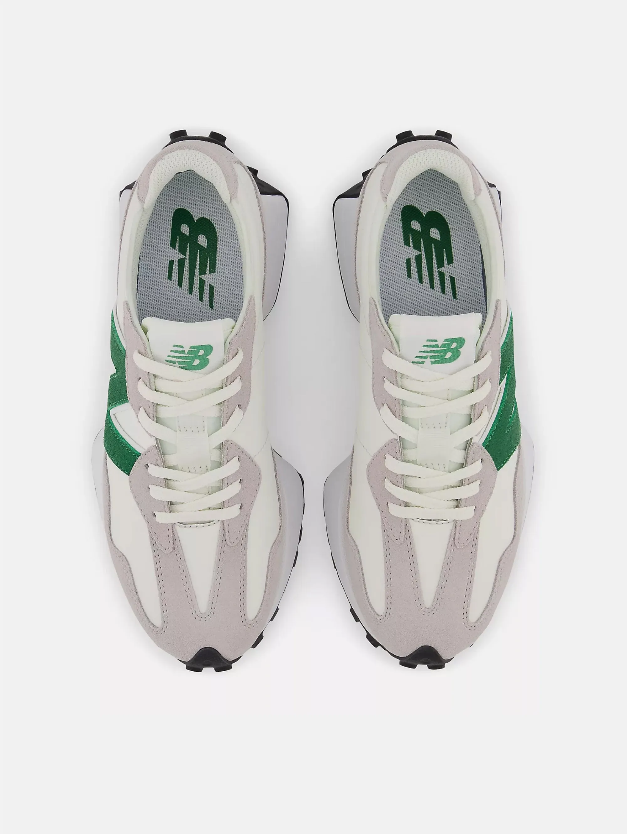 Sneakers in Pelle 327 Grigio/Verde