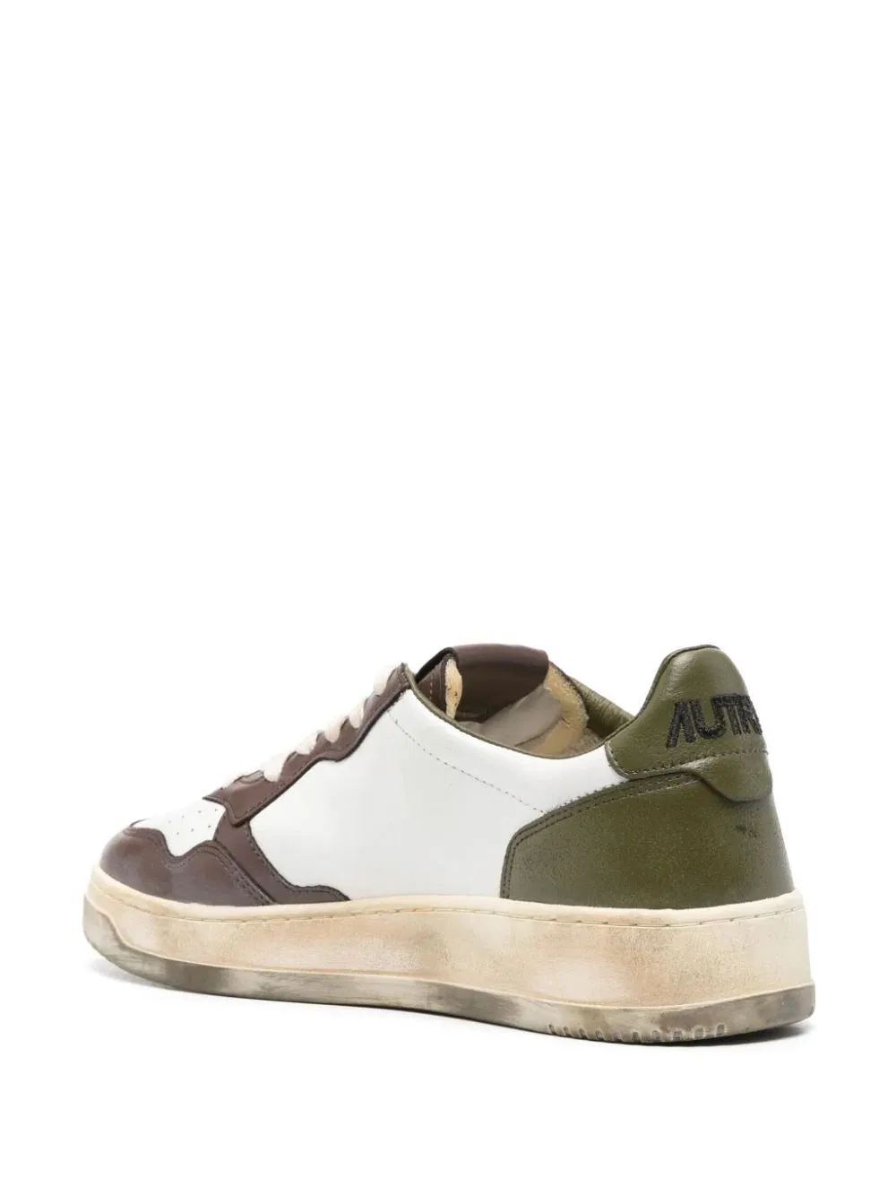 Sneakers super vintage low in pelle