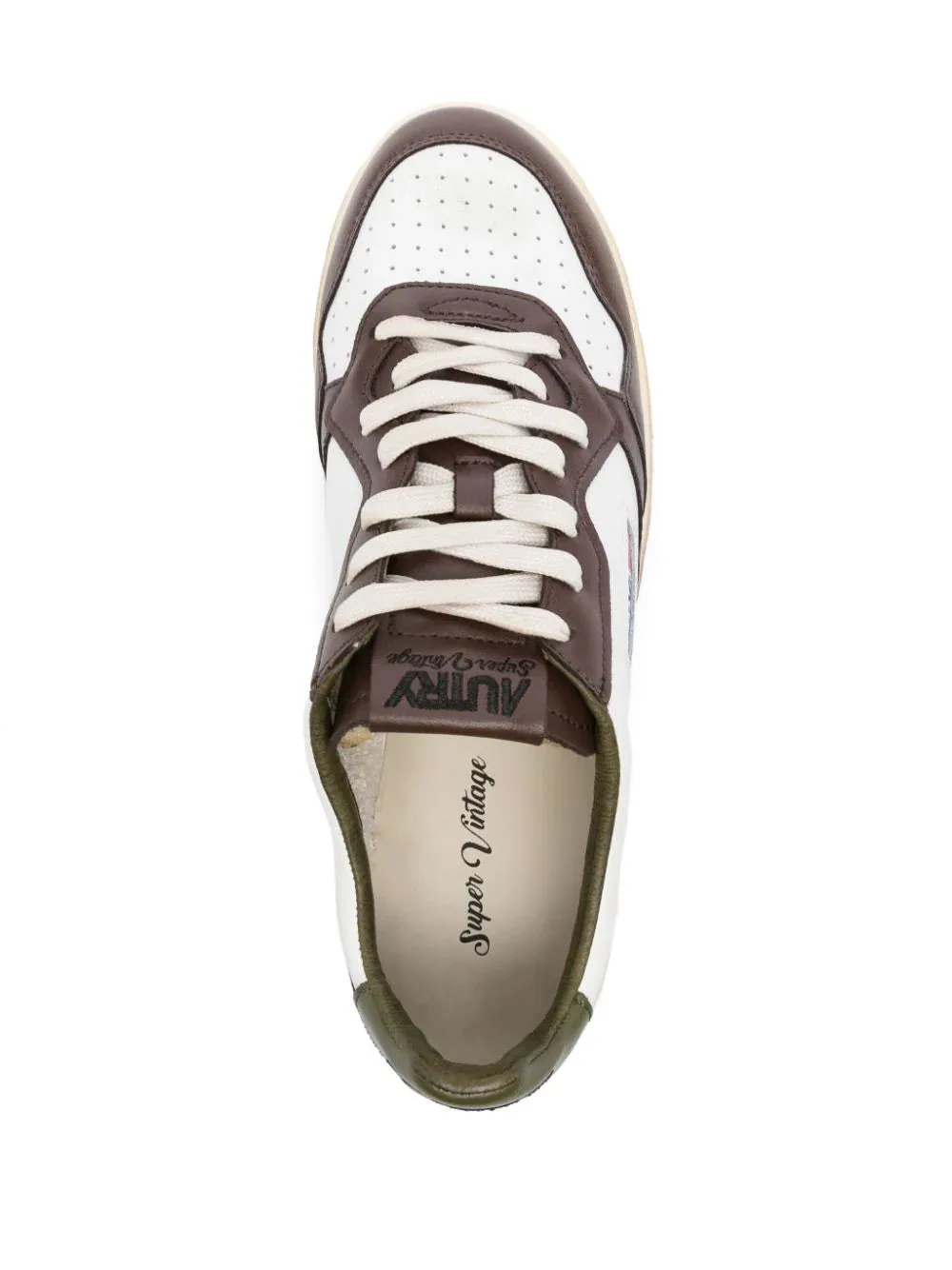 Sneakers super vintage low in pelle