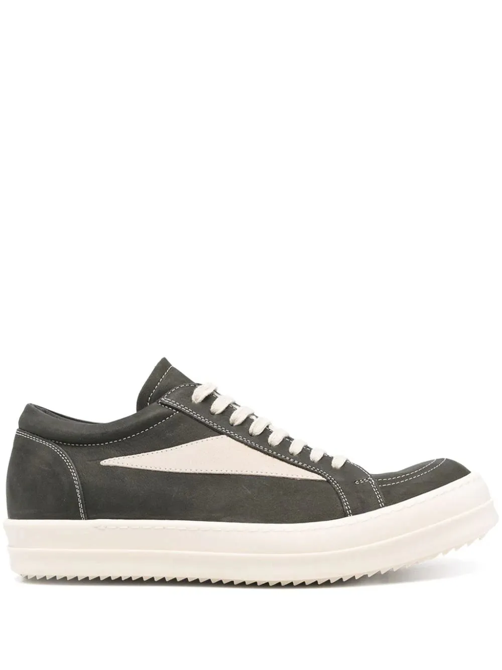 Sneakers vintage in nabuk forest/milk greywolf e suede velour