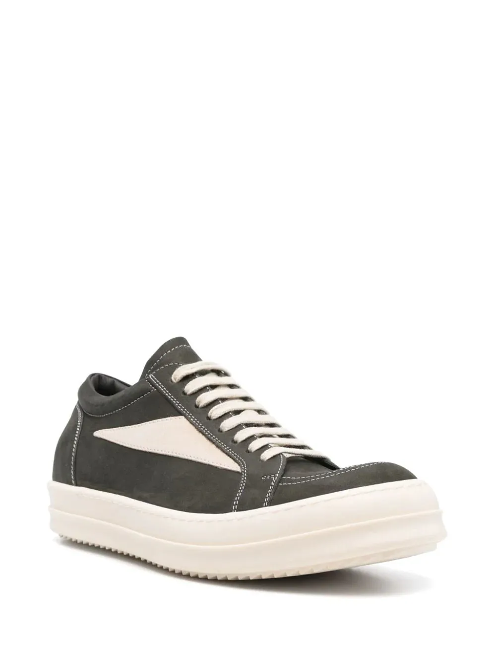 Sneakers vintage in nabuk forest/milk greywolf e suede velour