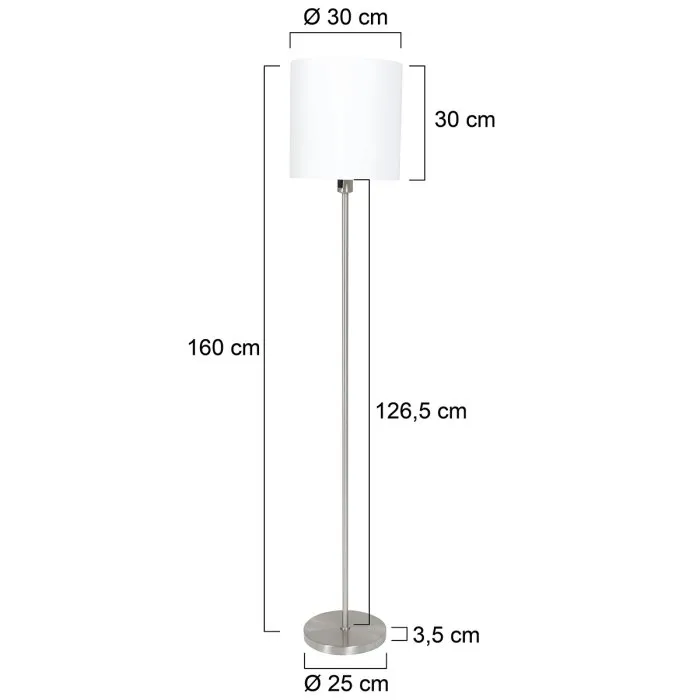 Steinhauer Noor Lampada da terra Acciaio inox, 1-Luce