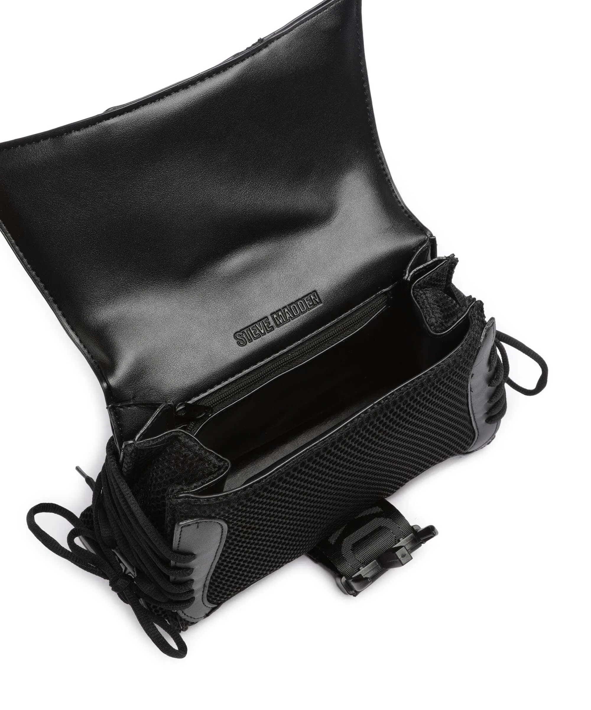  Steve Madden BDIEGO Borsa a mano pelle sintetica, poliestere riciclato nero  