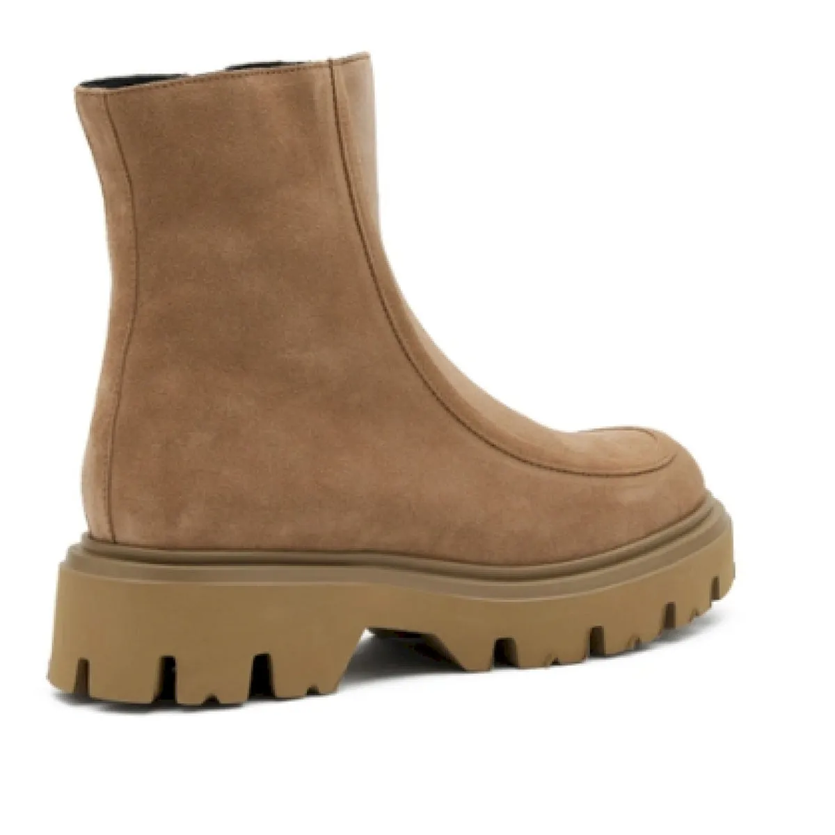 Stivaletto in pelle scamosciata con cucitura adler
