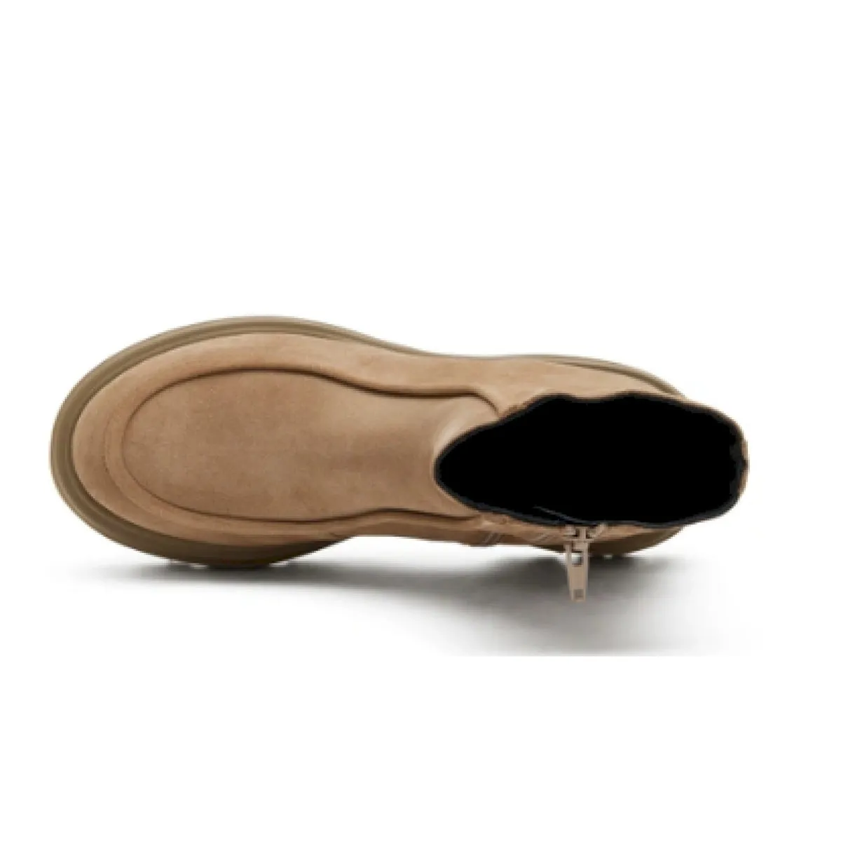 Stivaletto in pelle scamosciata con cucitura adler