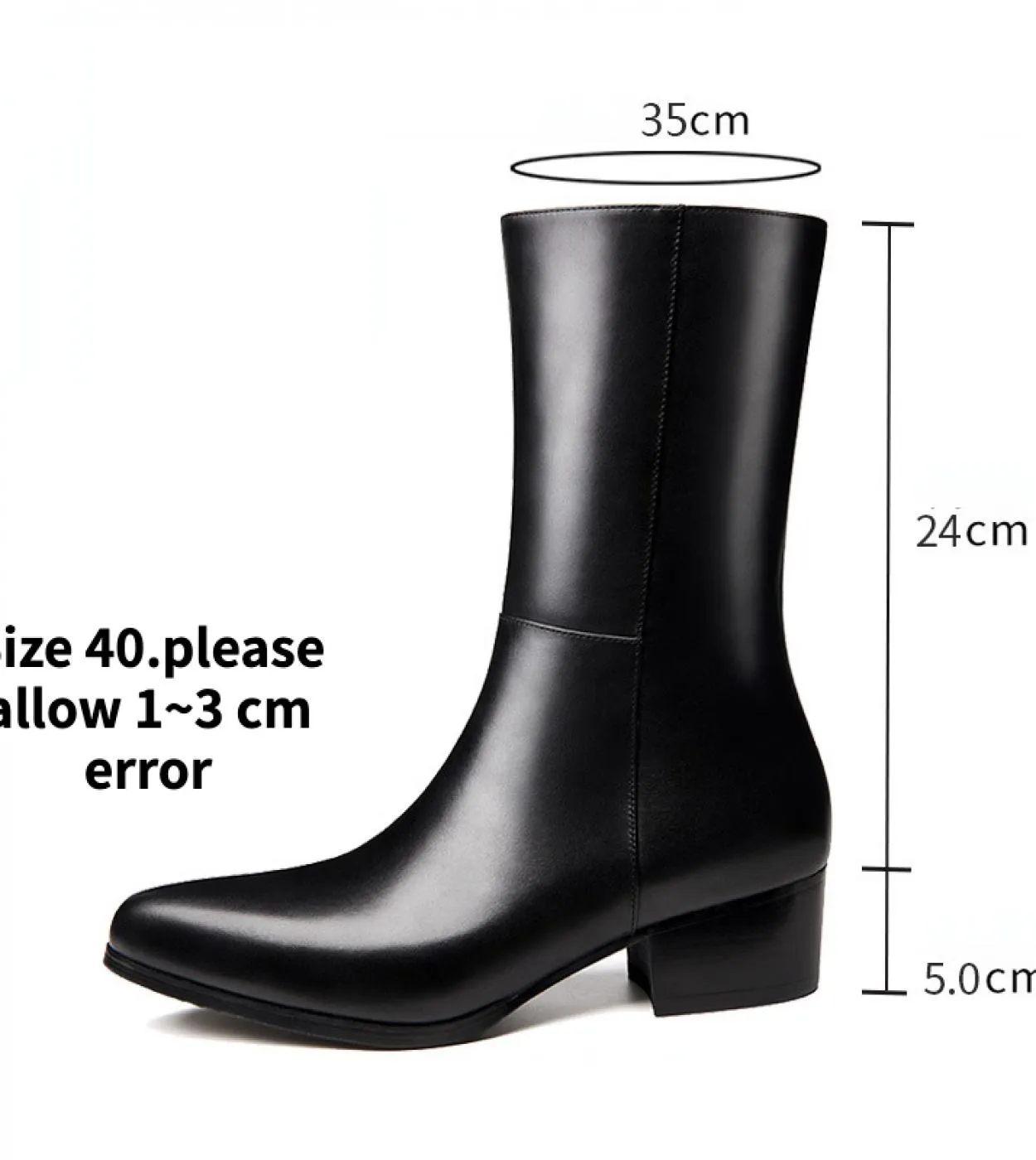 Stivali caldi da uomo invernali con tacchi alti 5 cm di altezza in vera pelle di lusso 2023 New Style British Trend Designer Man