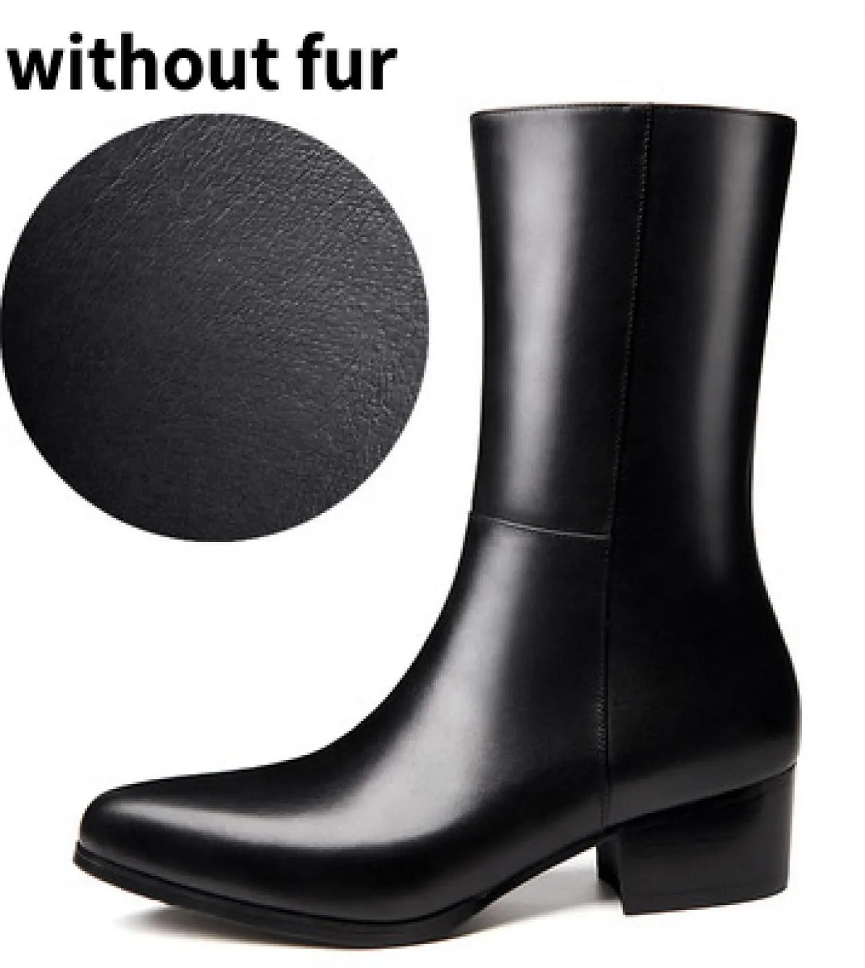 Stivali caldi da uomo invernali con tacchi alti 5 cm di altezza in vera pelle di lusso 2023 New Style British Trend Designer Man