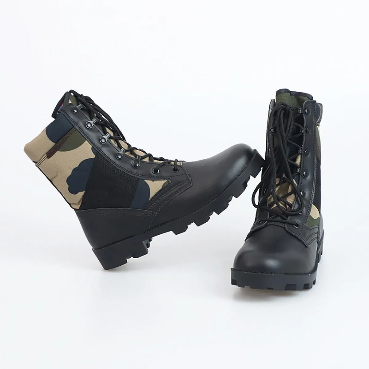 Stivali da deserto mimetici da uomo Stivali da combattimento da trekking primavera autunno Scarpe da ginnastica stringate con pu