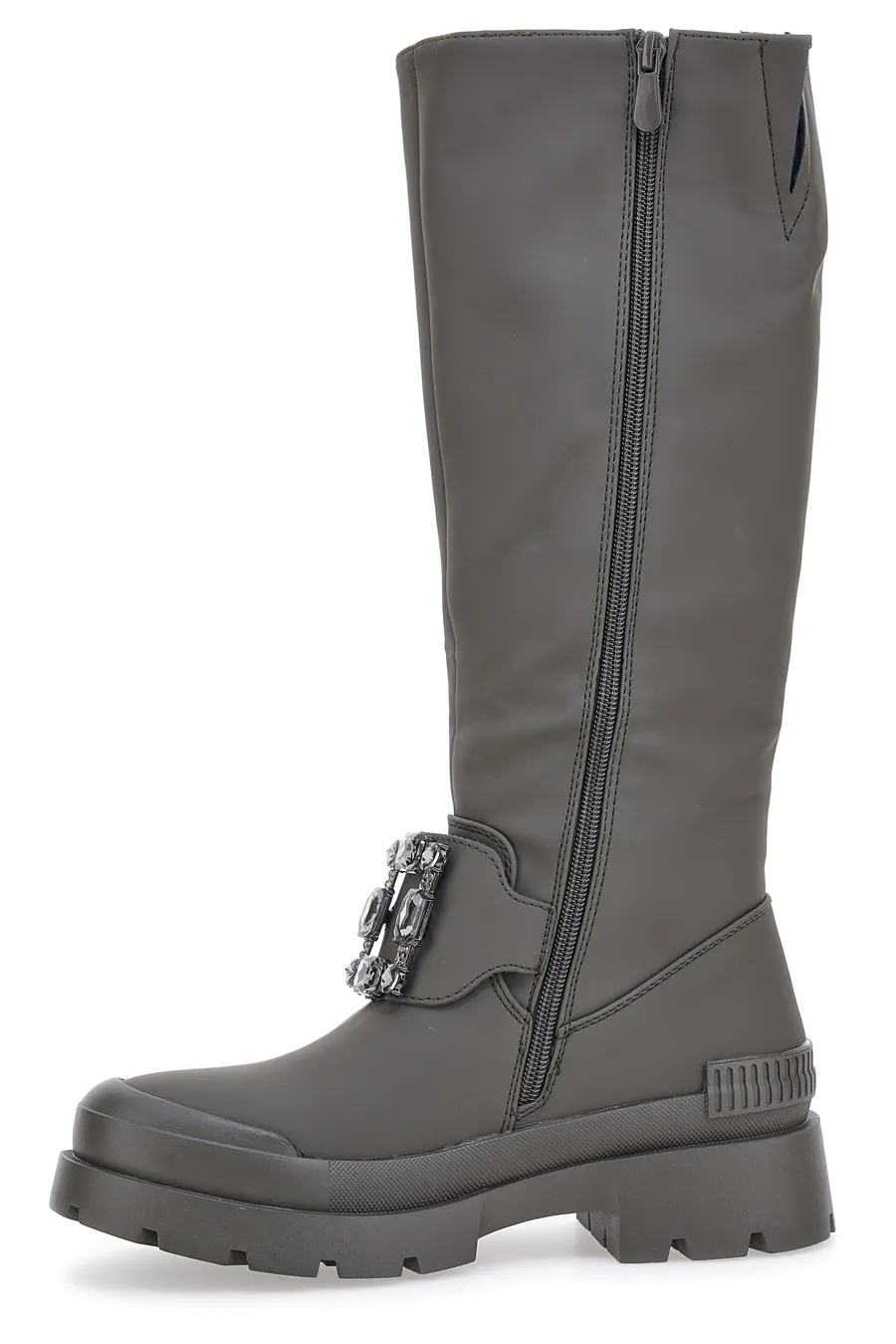 Stivali Grigi con Suola Chunky Gavi 810