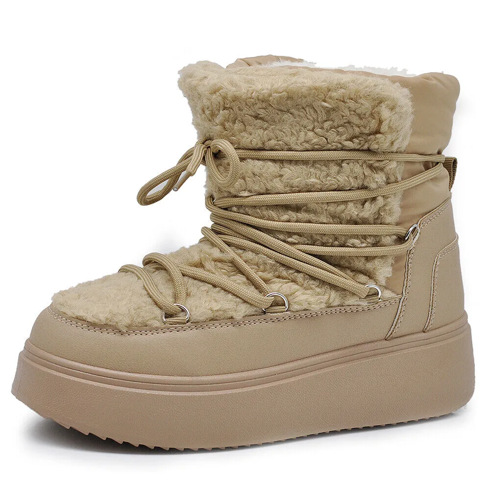 Stivali Mammut Camoscio Pelosi Pelliccia Pelo Montone da Donna Doposci 700-10