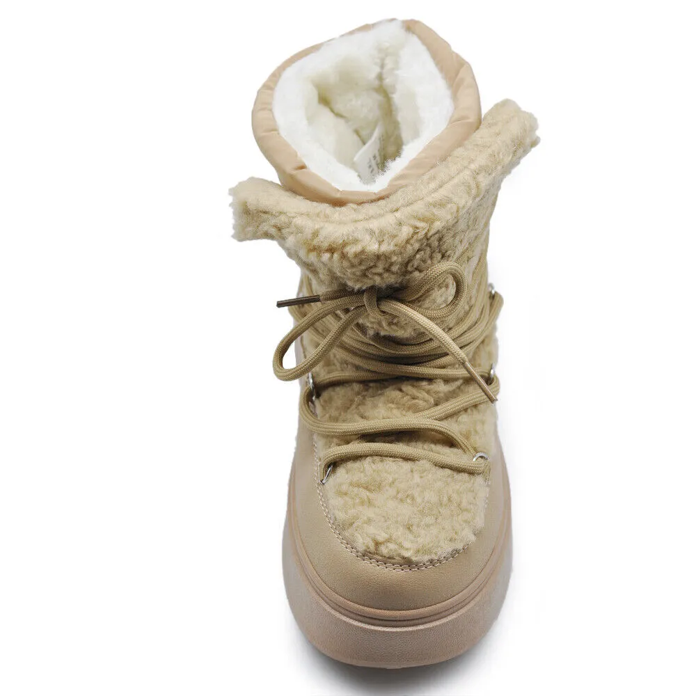Stivali Mammut Camoscio Pelosi Pelliccia Pelo Montone da Donna Doposci 700-10