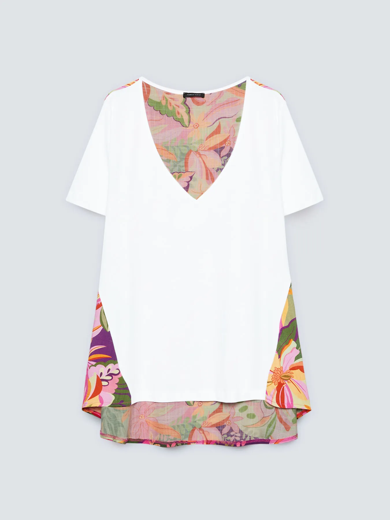 T-shirt con inserti floreali