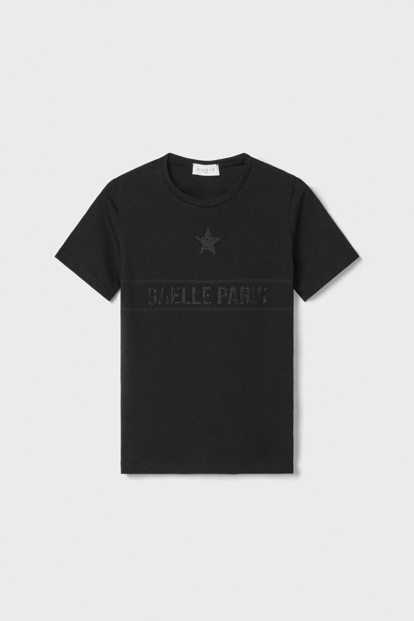 T-Shirt Mezza Manica In Jersey Nero - Gaëlle Paris