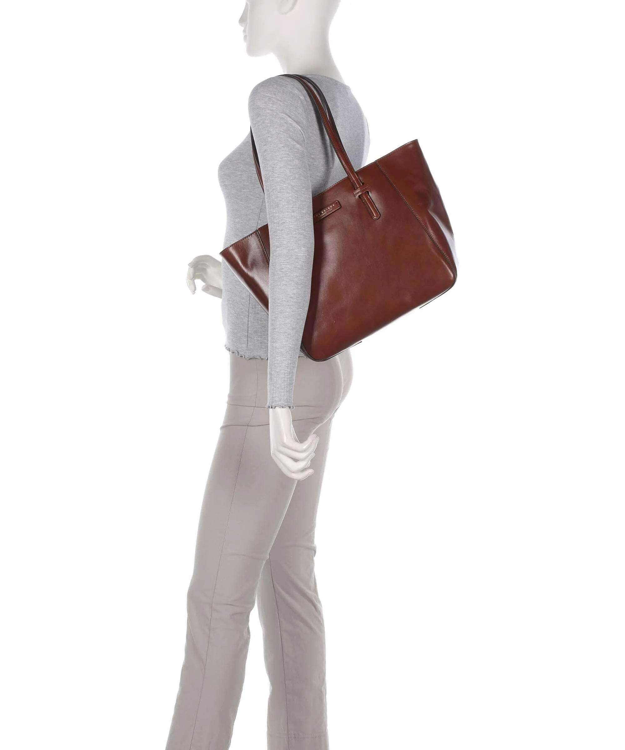  The Bridge Diana Borsa shopper pelle di vacchetta finemente grana marrone  