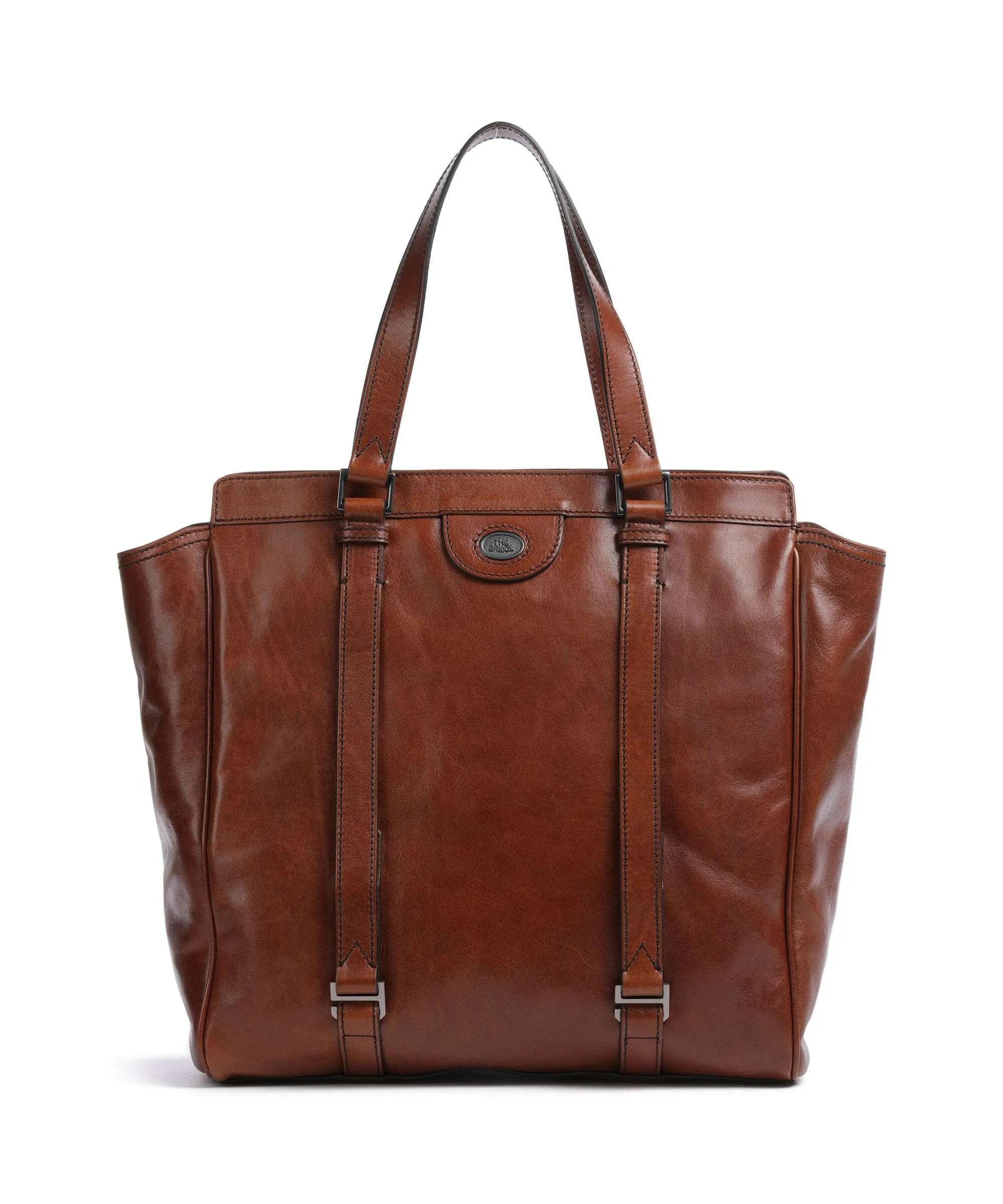  The Bridge Fabio Borsa shopper 14″ pelle di vacchetta finemente grana marrone  