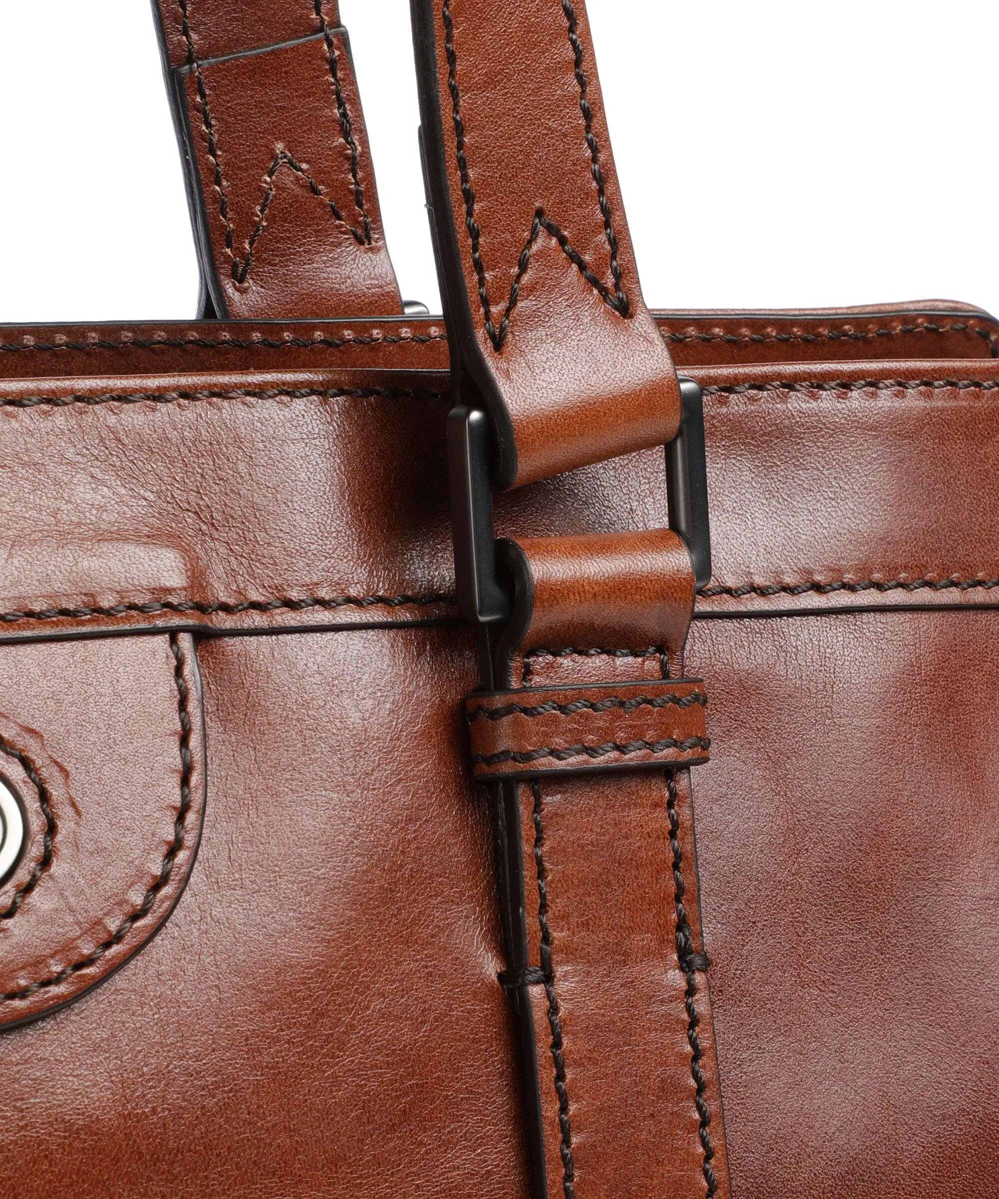  The Bridge Fabio Borsa shopper 14″ pelle di vacchetta finemente grana marrone  