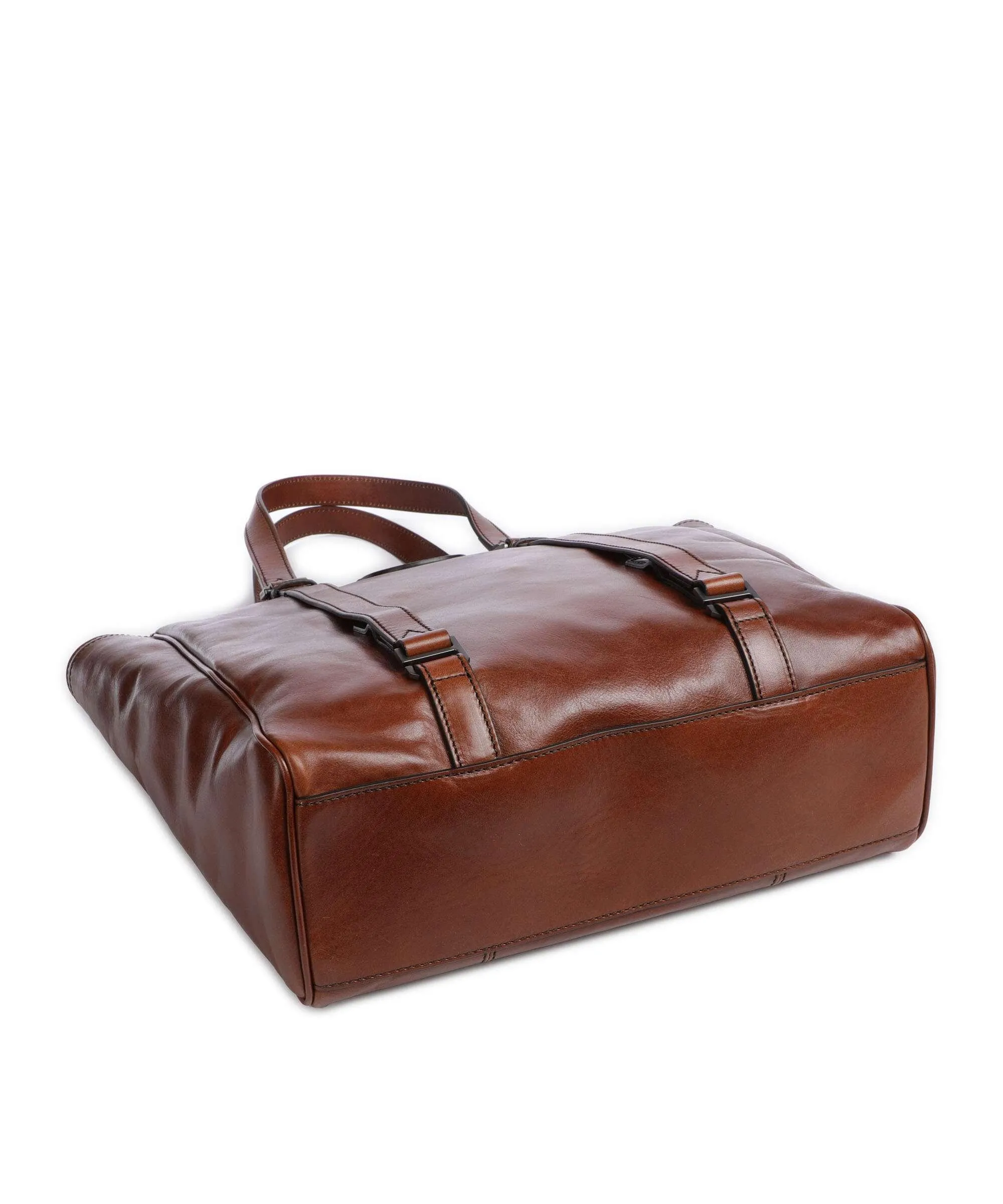  The Bridge Fabio Borsa shopper 14″ pelle di vacchetta finemente grana marrone  