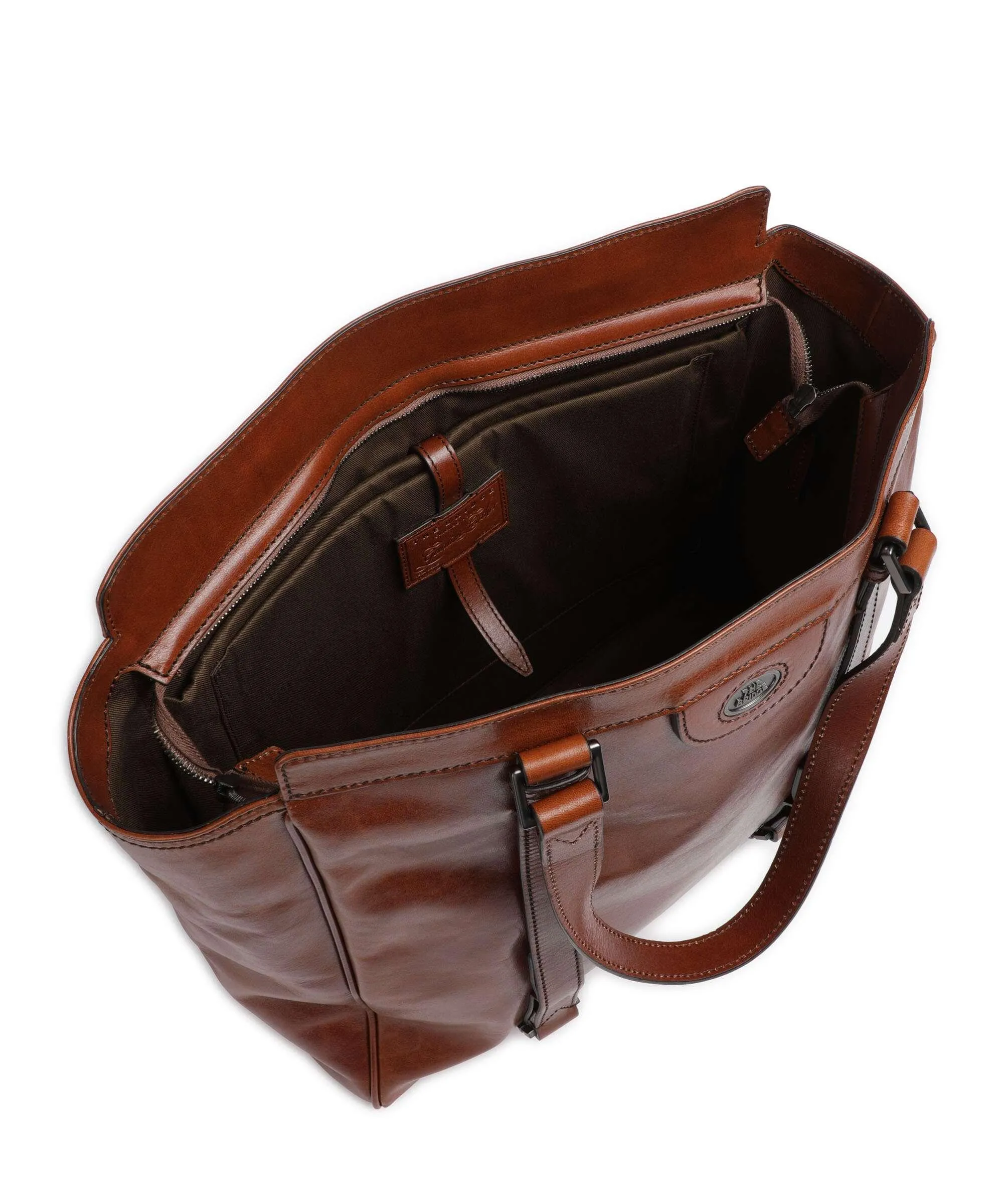  The Bridge Fabio Borsa shopper 14″ pelle di vacchetta finemente grana marrone  