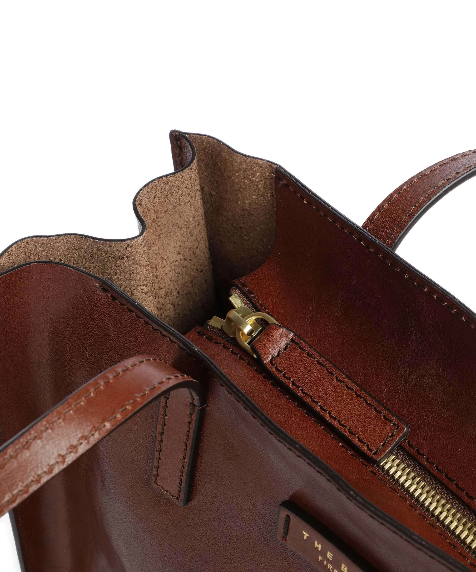  The Bridge Mirra Borsa shopper pelle di vacchetta finemente grana marrone  
