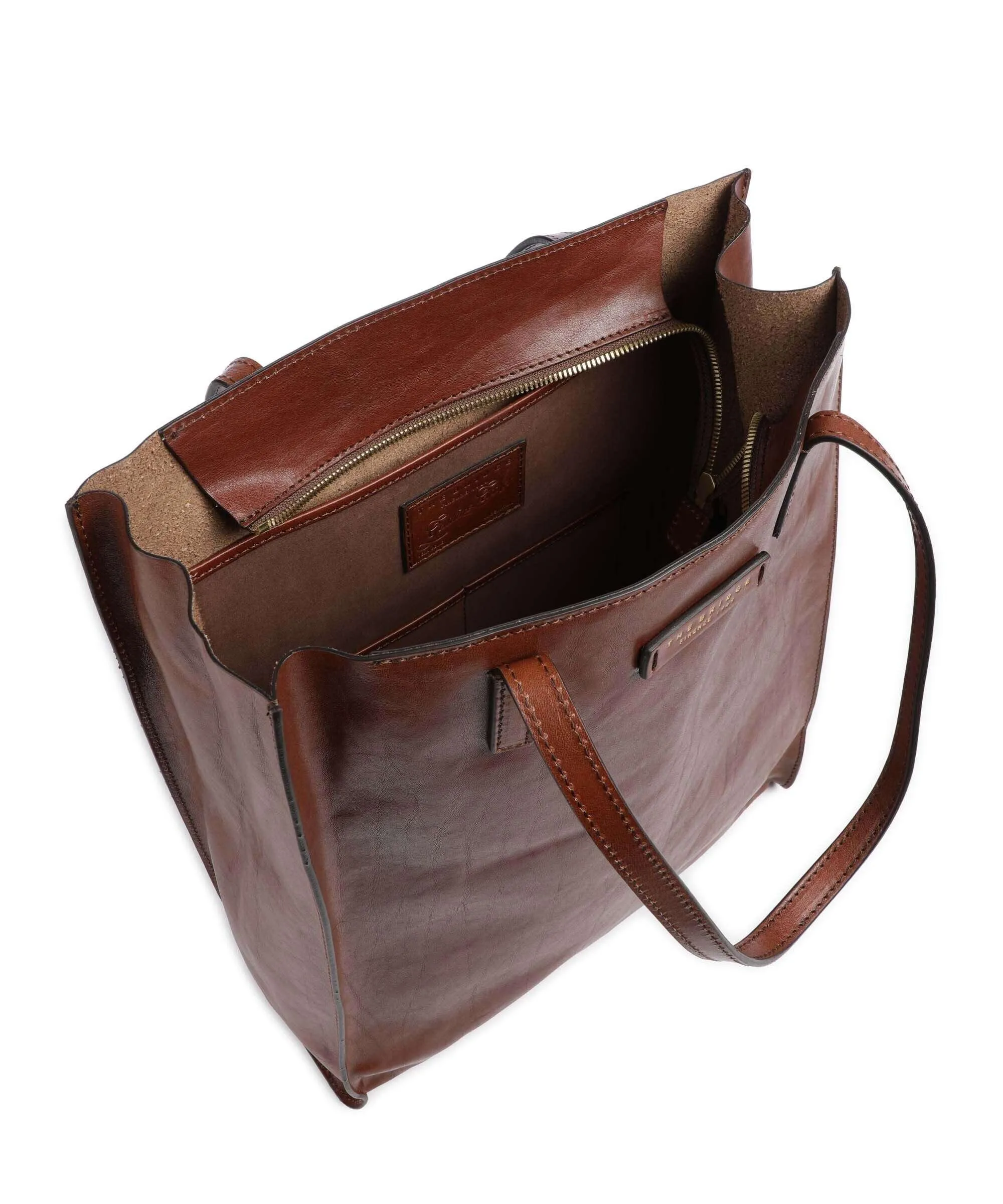  The Bridge Mirra Borsa shopper pelle di vacchetta finemente grana marrone  