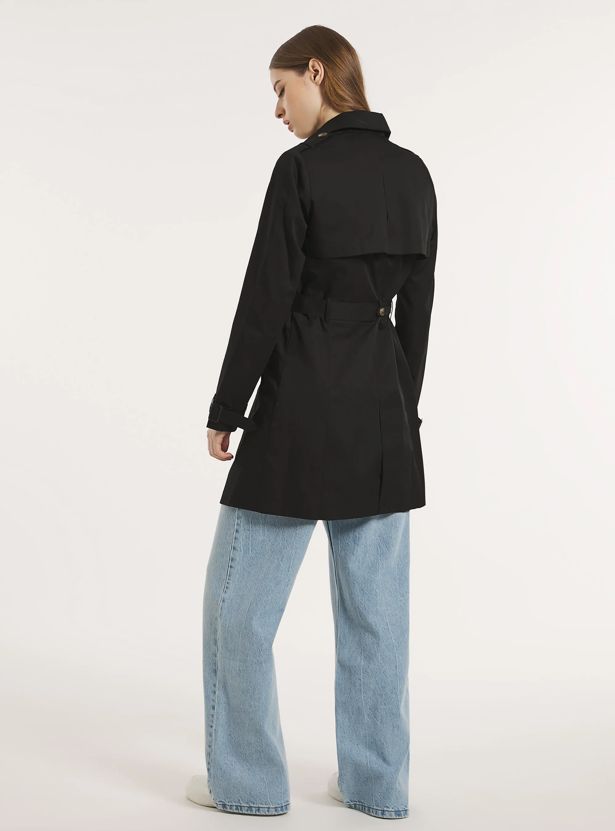 Trench morbido con cintura