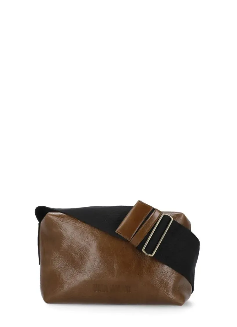 Uma Wang Leather Shoulder Bag Brown 