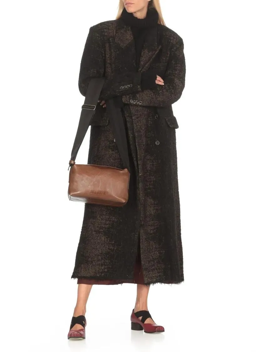 Uma Wang Leather Shoulder Bag Brown 