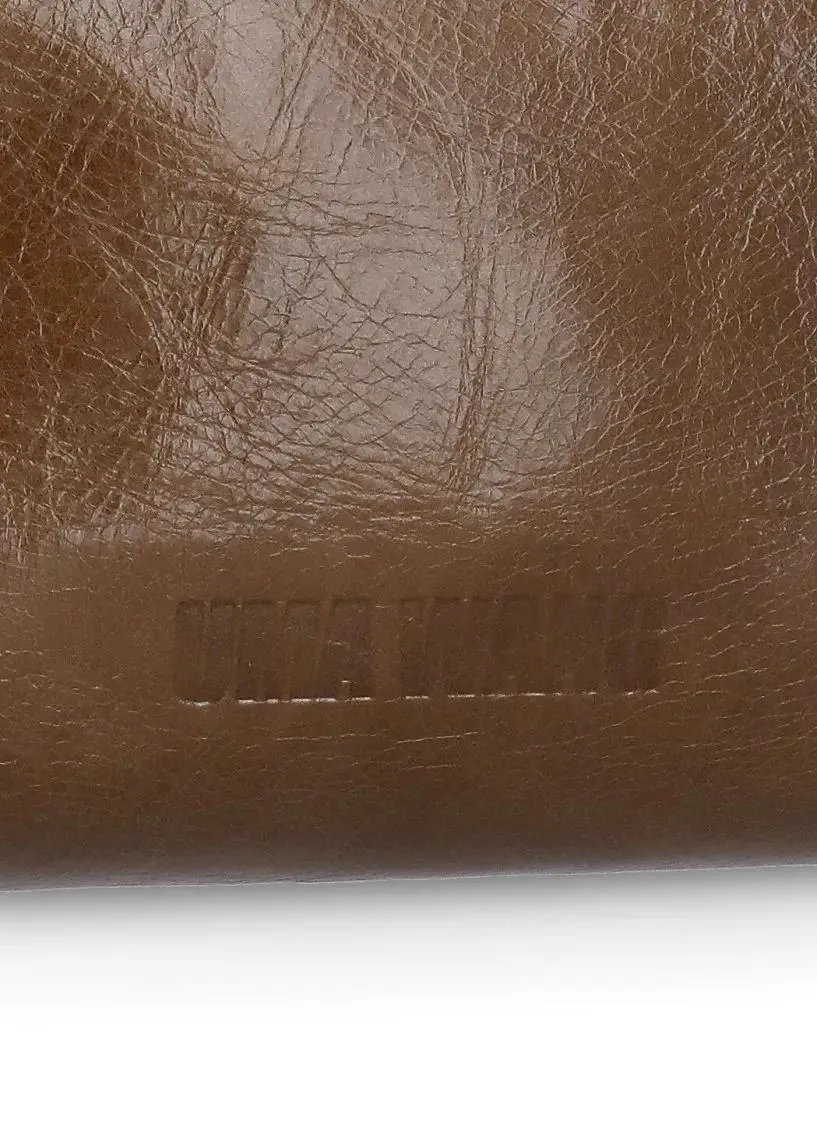 Uma Wang Leather Shoulder Bag Brown 