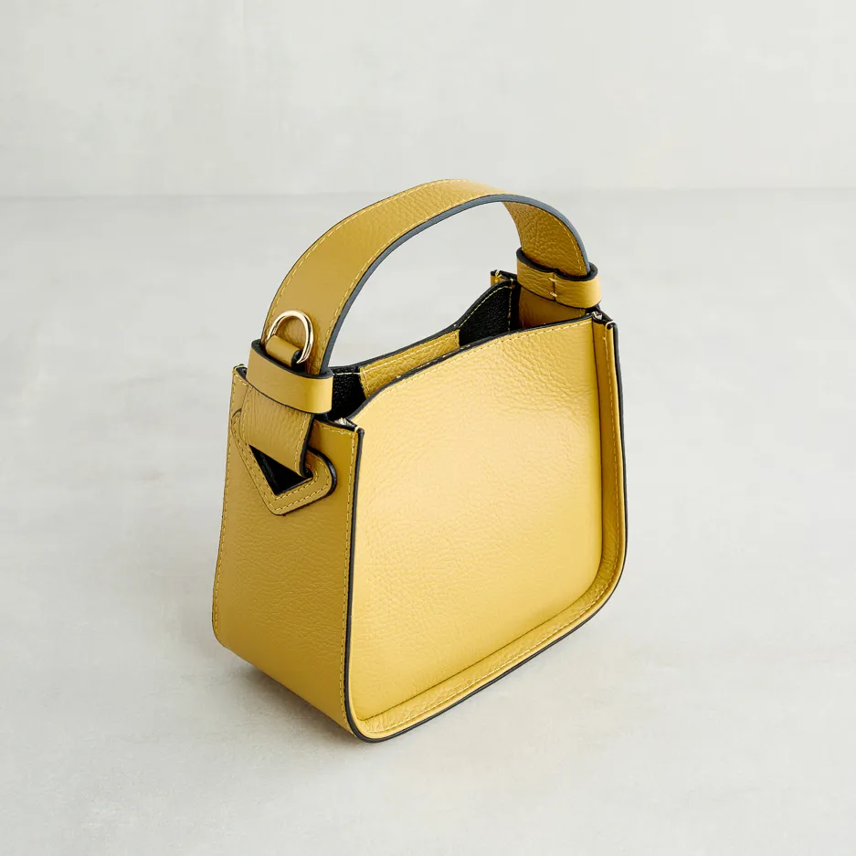 V-Bag in Pelle Senape