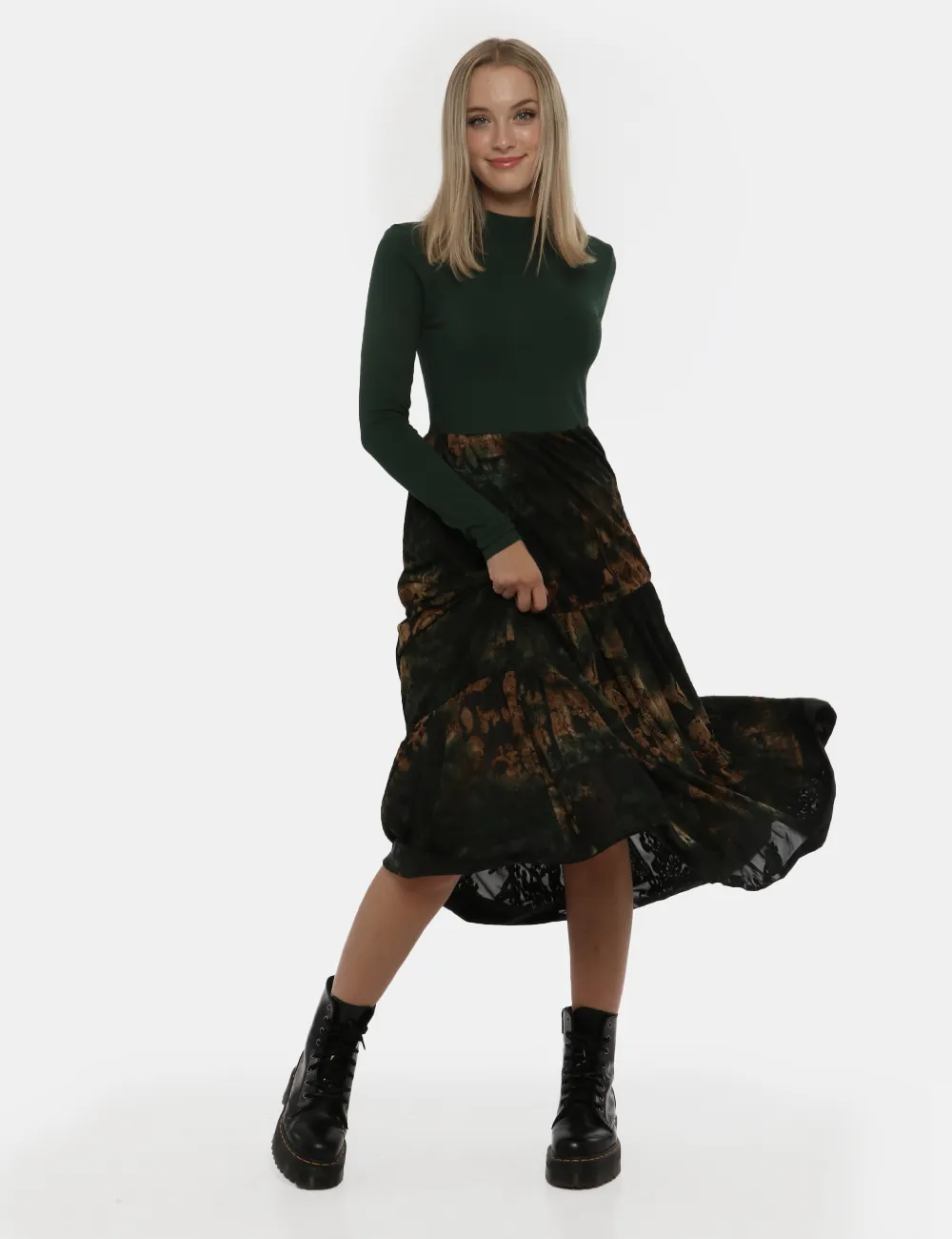 Vestito Desigual lungo verde