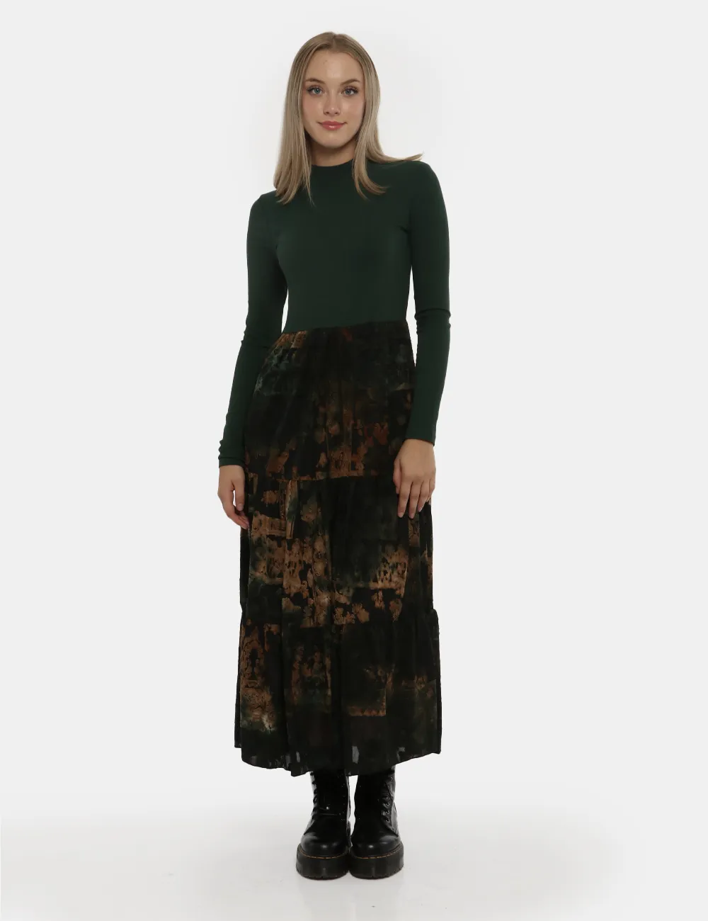 Vestito Desigual lungo verde