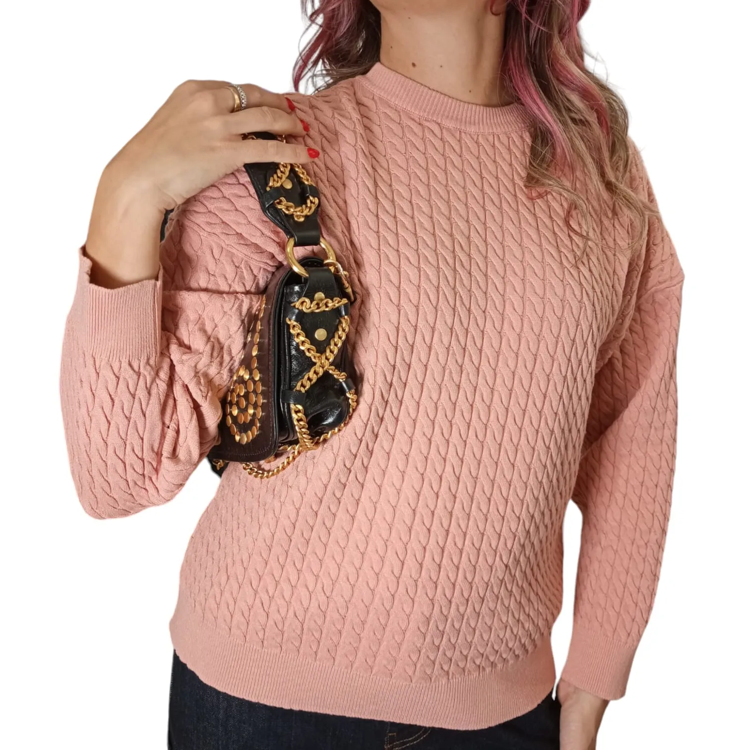 Vicolo  ---------    ------------ maglioncino donna - rosa