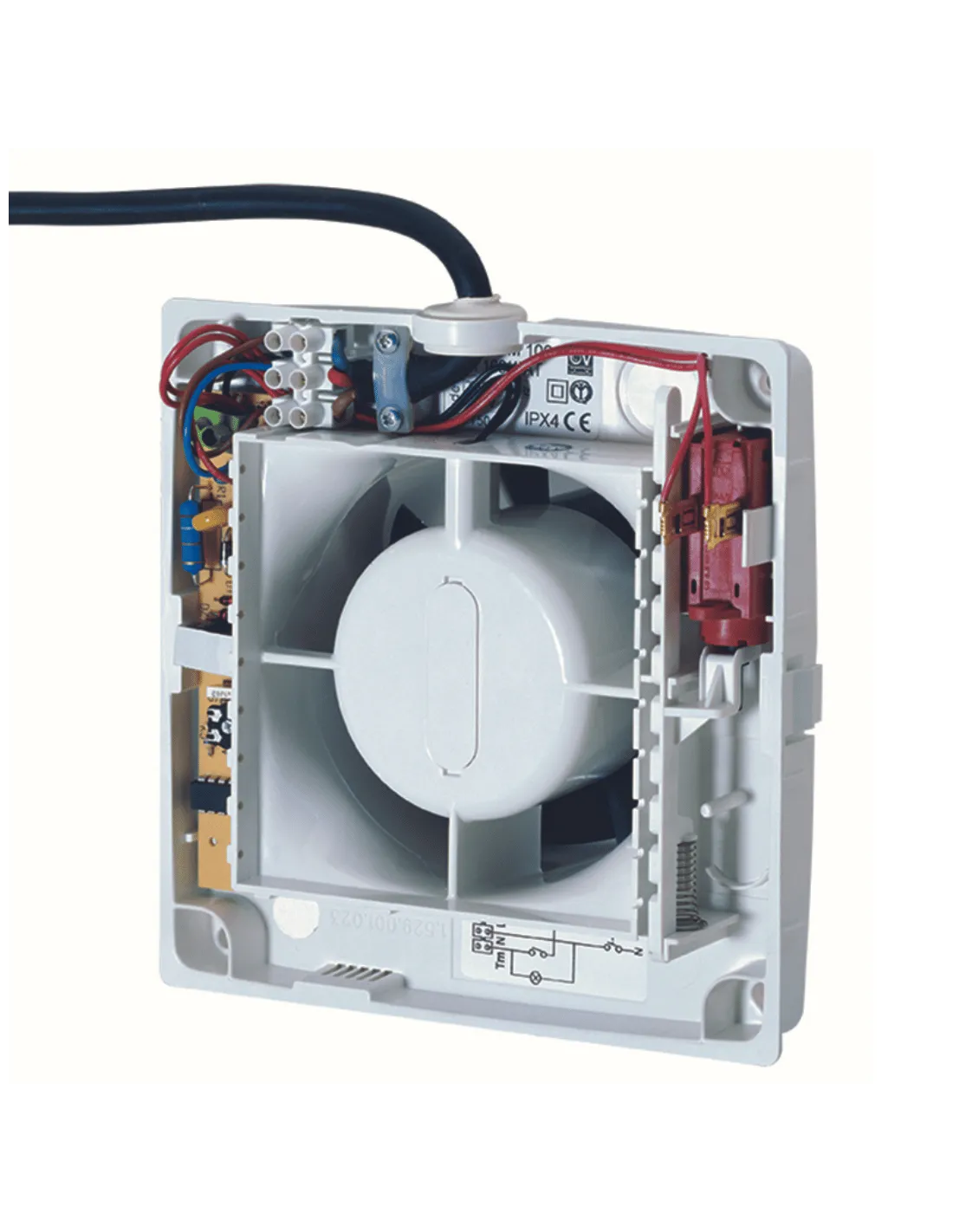 Vortice 11421 Aspiratore Elicoidale 150 mm da muro, 335 m3/h, Bianco, Apertura e chiusura alette automatica, MADE IN ITALY