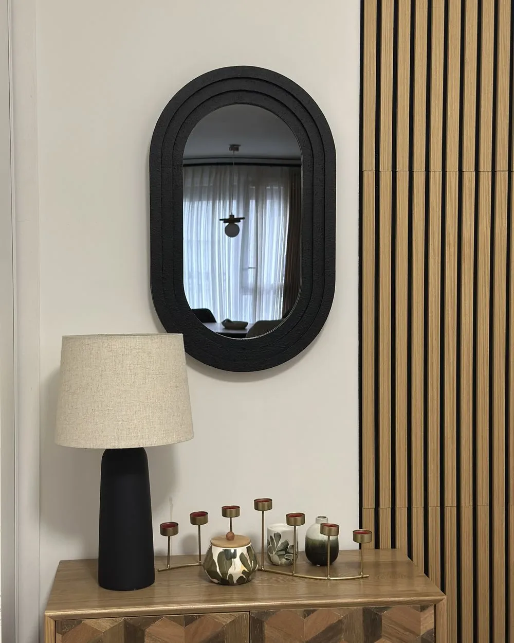 Wall Mirror MASSILLY 43 cm 69 cm Black