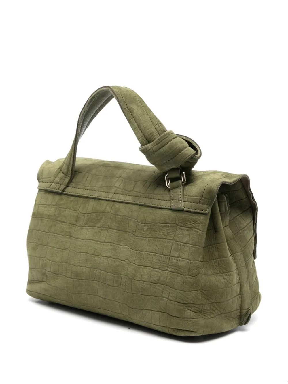 Zanellato Borsa Verde Donna Postina Jones Caiman Small